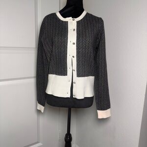Calvin Klein Black and White Patterned Cardigan / BNWT